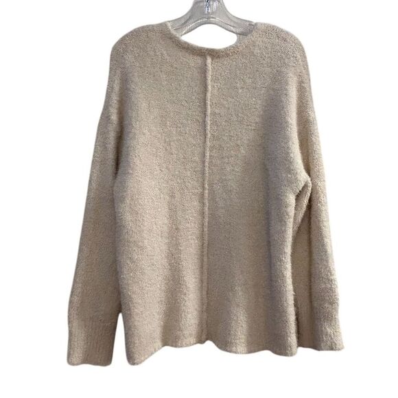 Cotton Bleu Women's XL Off White  Oversized V-Neck Pullover Sweater - Picture 5 of 10